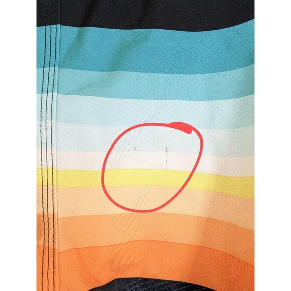 Billabong Mens 40 Board Shorts Rainbow Stripe Recycler T Street Airlite Swim - Picture 7 of 7